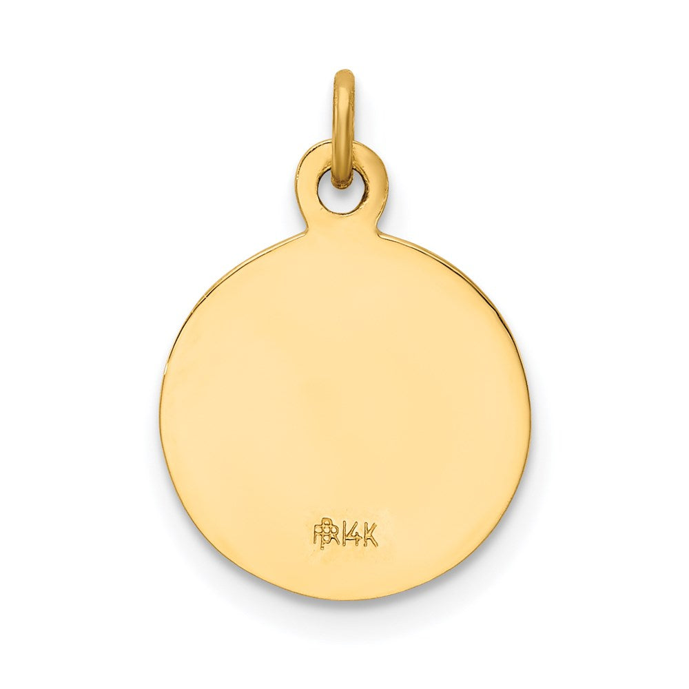 14k Yellow Gold 12 mm Saint Paul Medal Charm (0.7 grams)