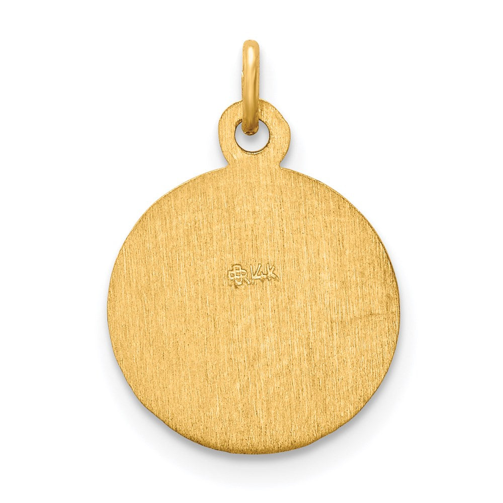 14k Yellow Gold 12 mm Saint Peter Medal Charm (1.98 grams)
