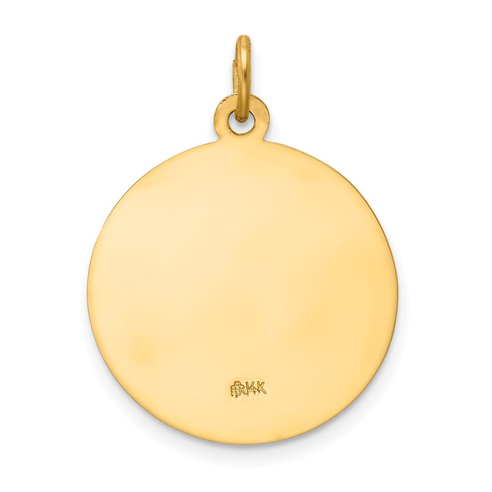 14k Yellow Gold 19 mm Saint Peter Medal Pendant (2.11 grams)