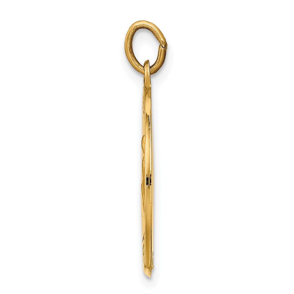 14k Yellow Gold 18.4 mm Saint Luke Medal Pendant (2.2 grams)