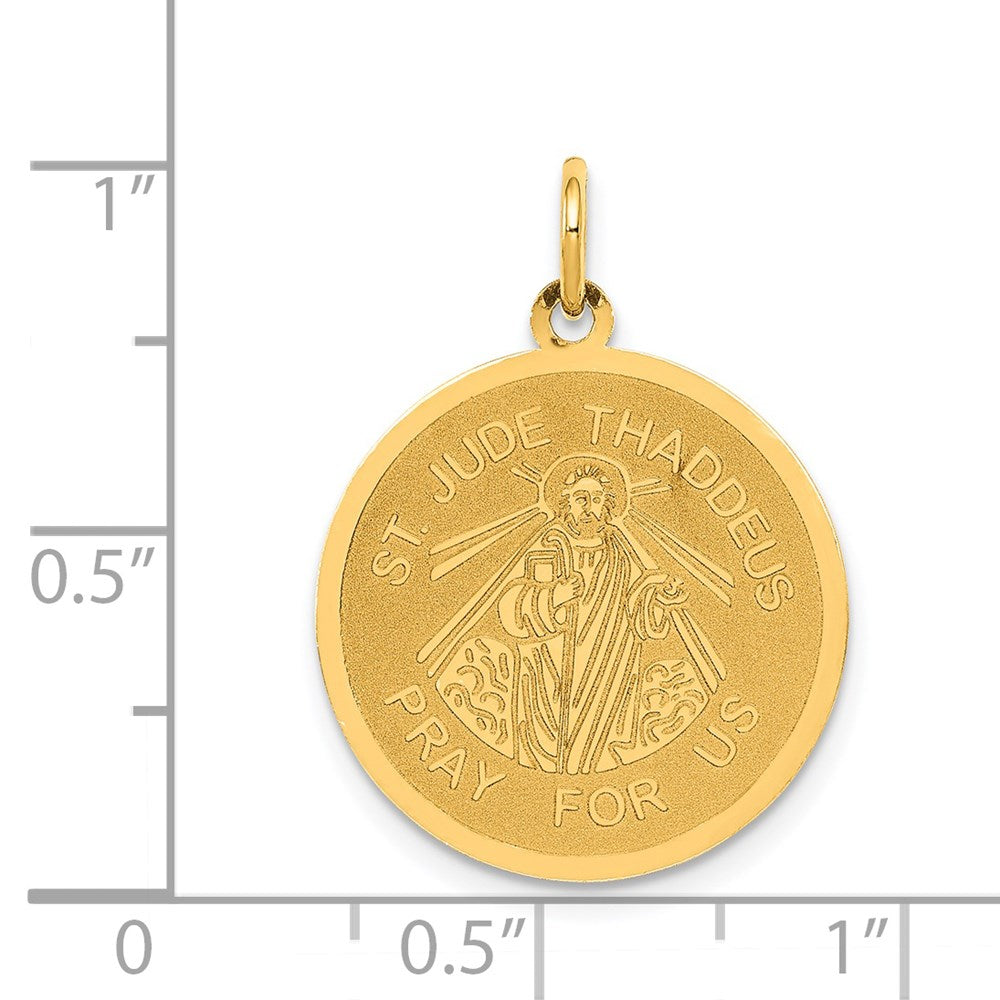 14k Yellow Gold 19 mm Saint Jude Thaddeus Charm (0.98 grams)