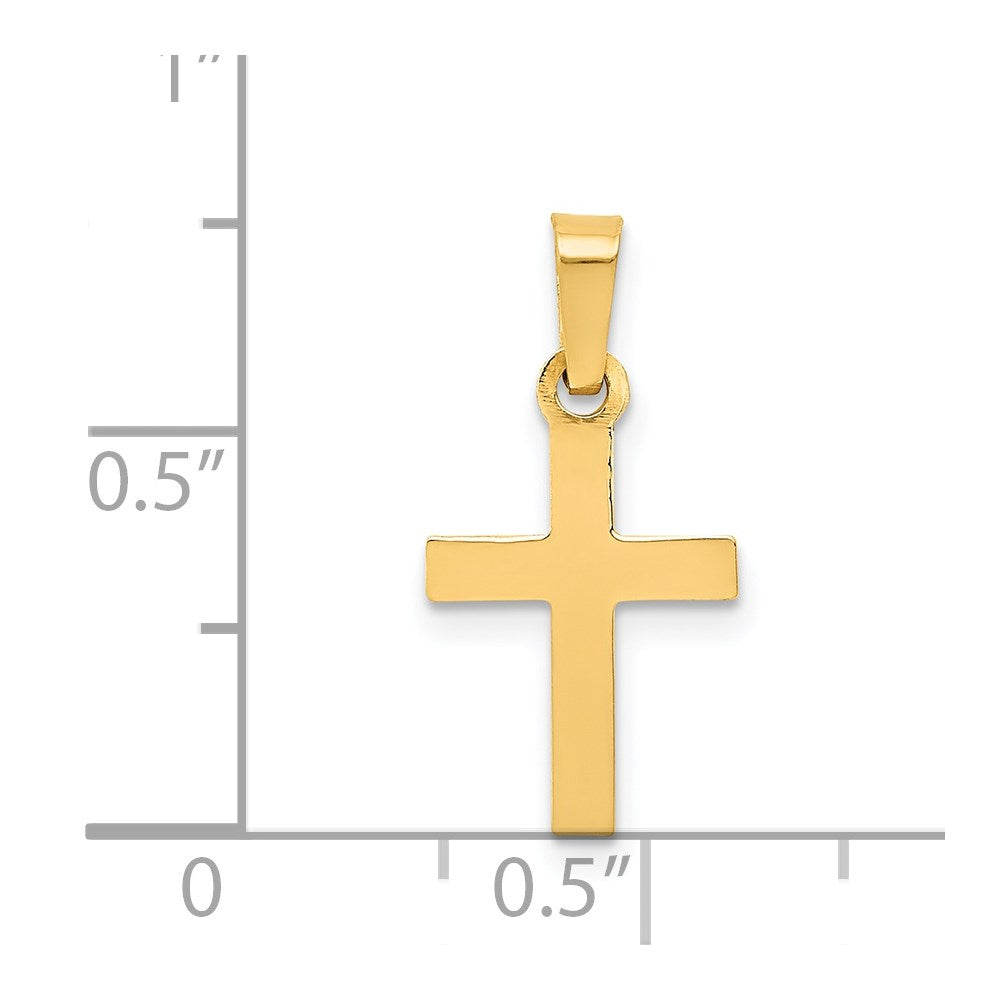 14k Yellow Gold 10 mm Cross Pendant (0.77 grams)