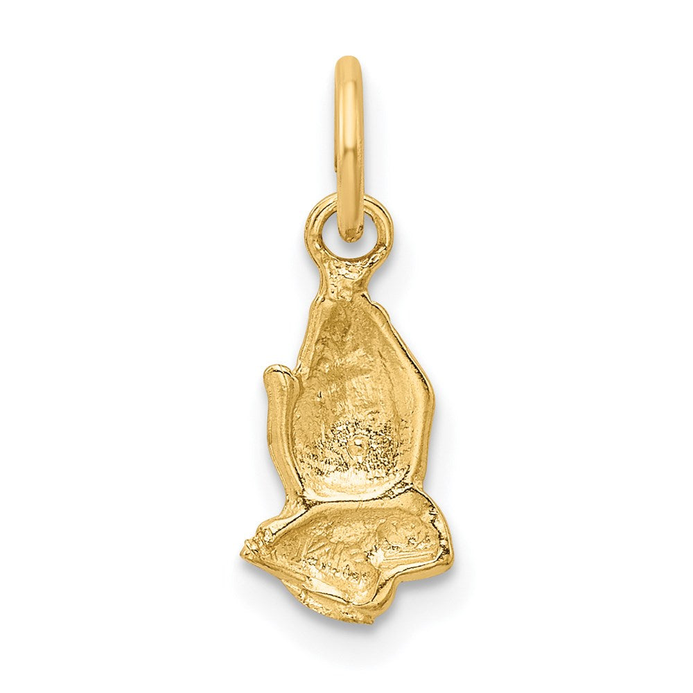 14k Yellow Gold 9 mm Praying Hands Charm (0.48 grams)