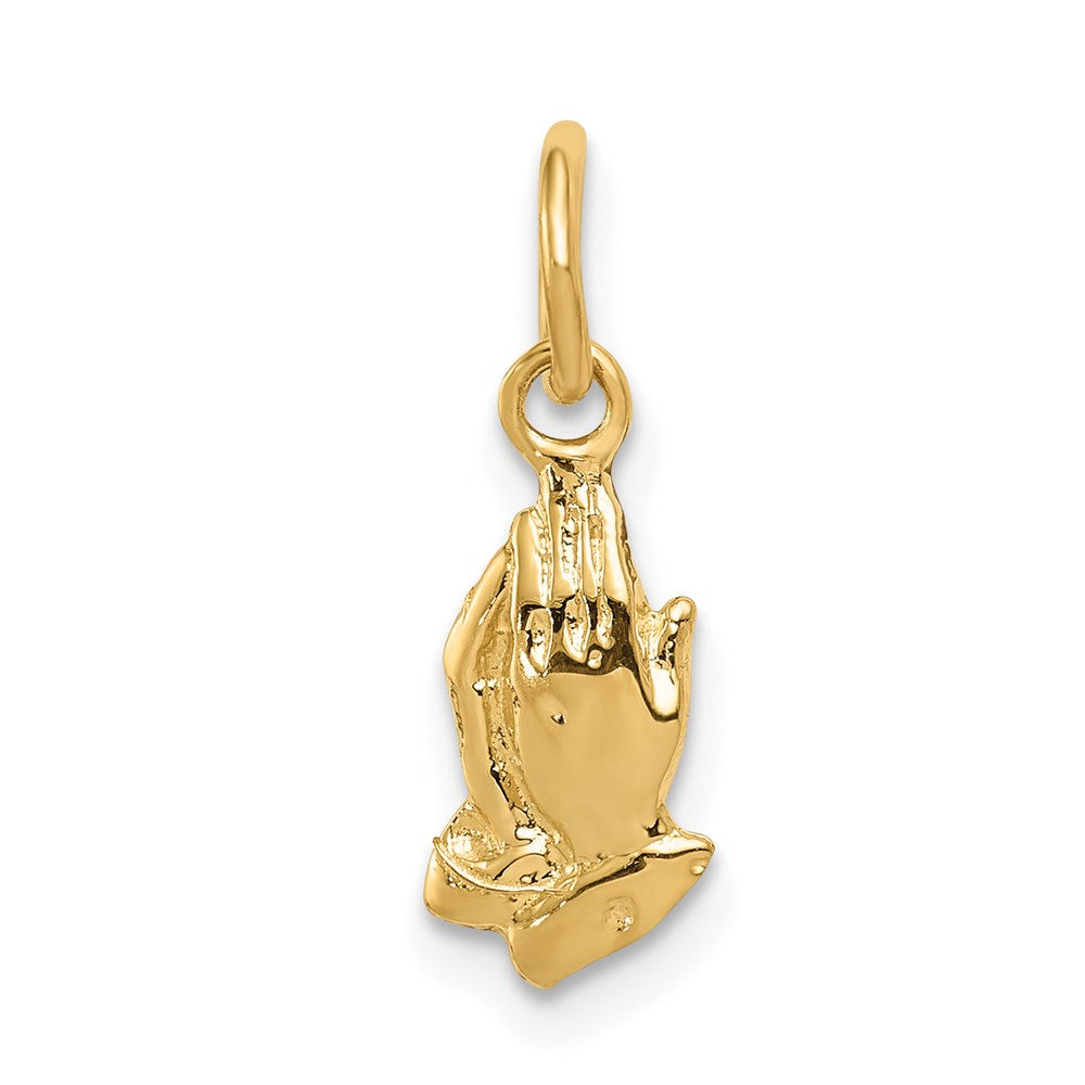 14k Yellow Gold 9 mm Praying Hands Charm (0.48 grams)