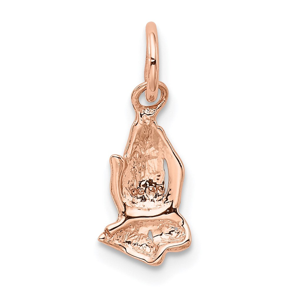 14k Rose Gold 6 mm Praying Hands Charm (0.45 grams)