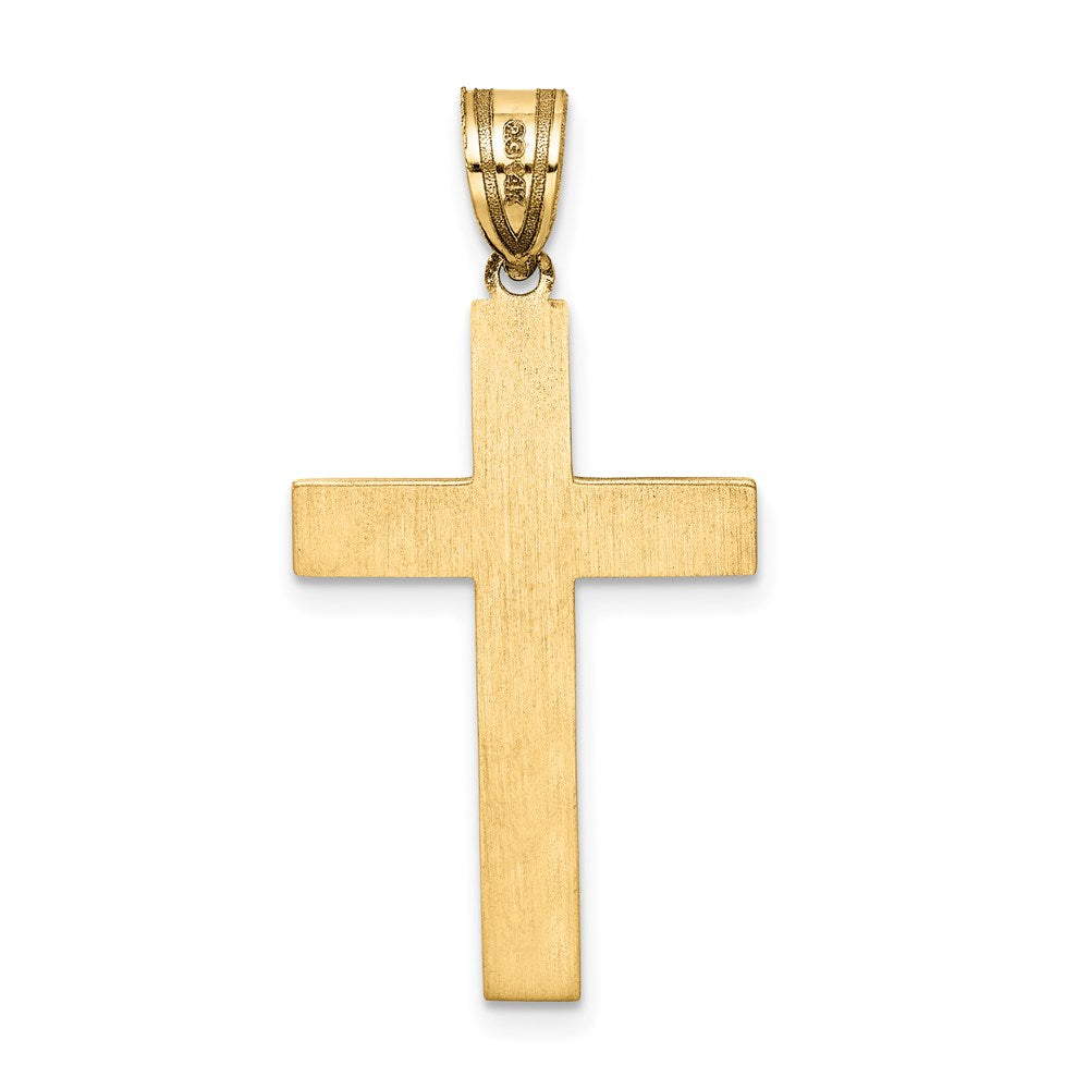 14k Yellow Gold 17 mm Laser Designed Cross (1.23 grams)