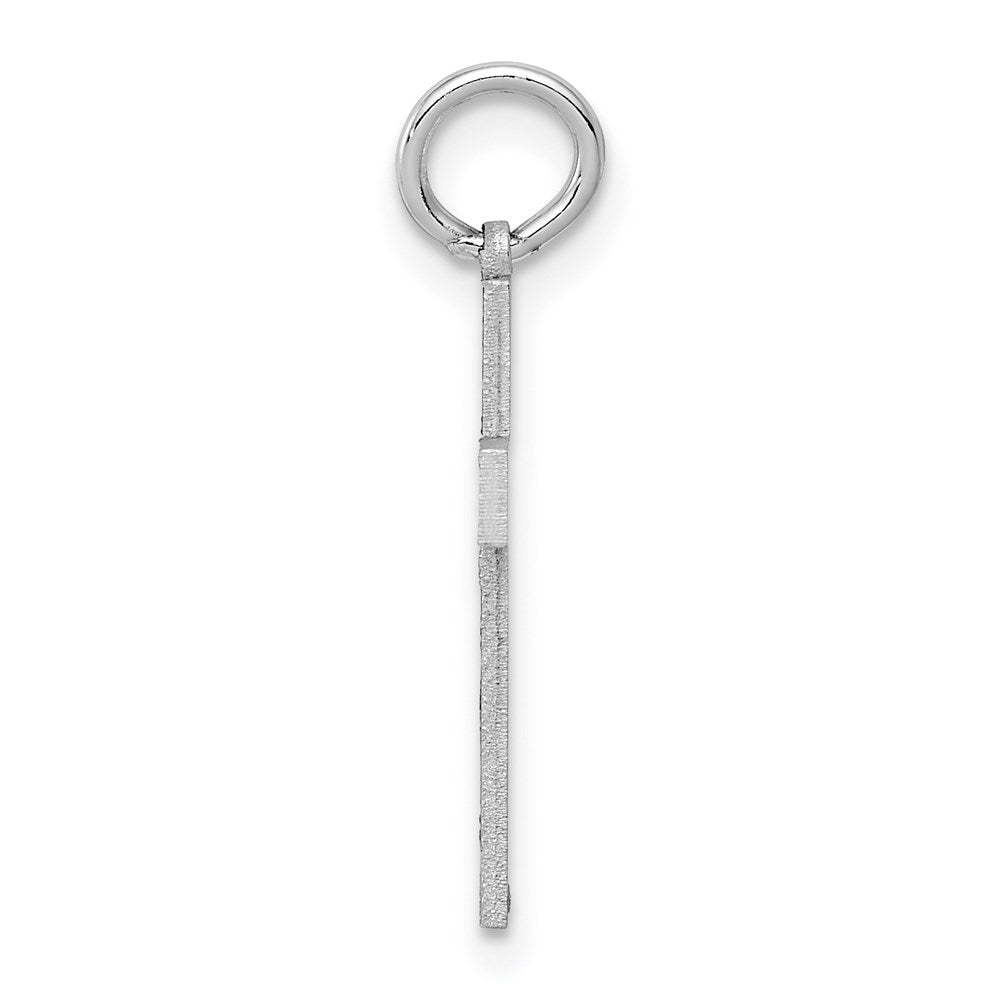 14k White Gold 11 mm Laser Designed Cross Charm (0.59 grams)