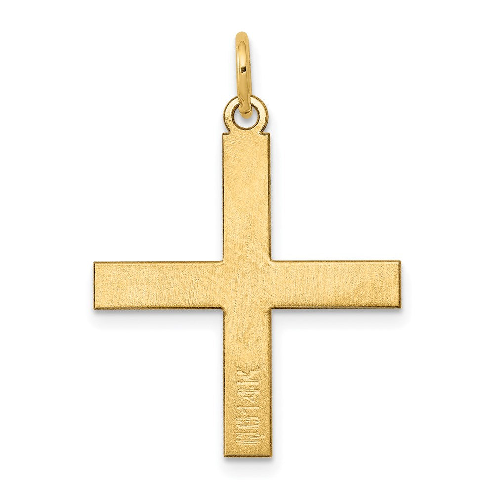 14k Yellow Gold 19 mm Laser Designed Greek Cross Pendant (1 grams)