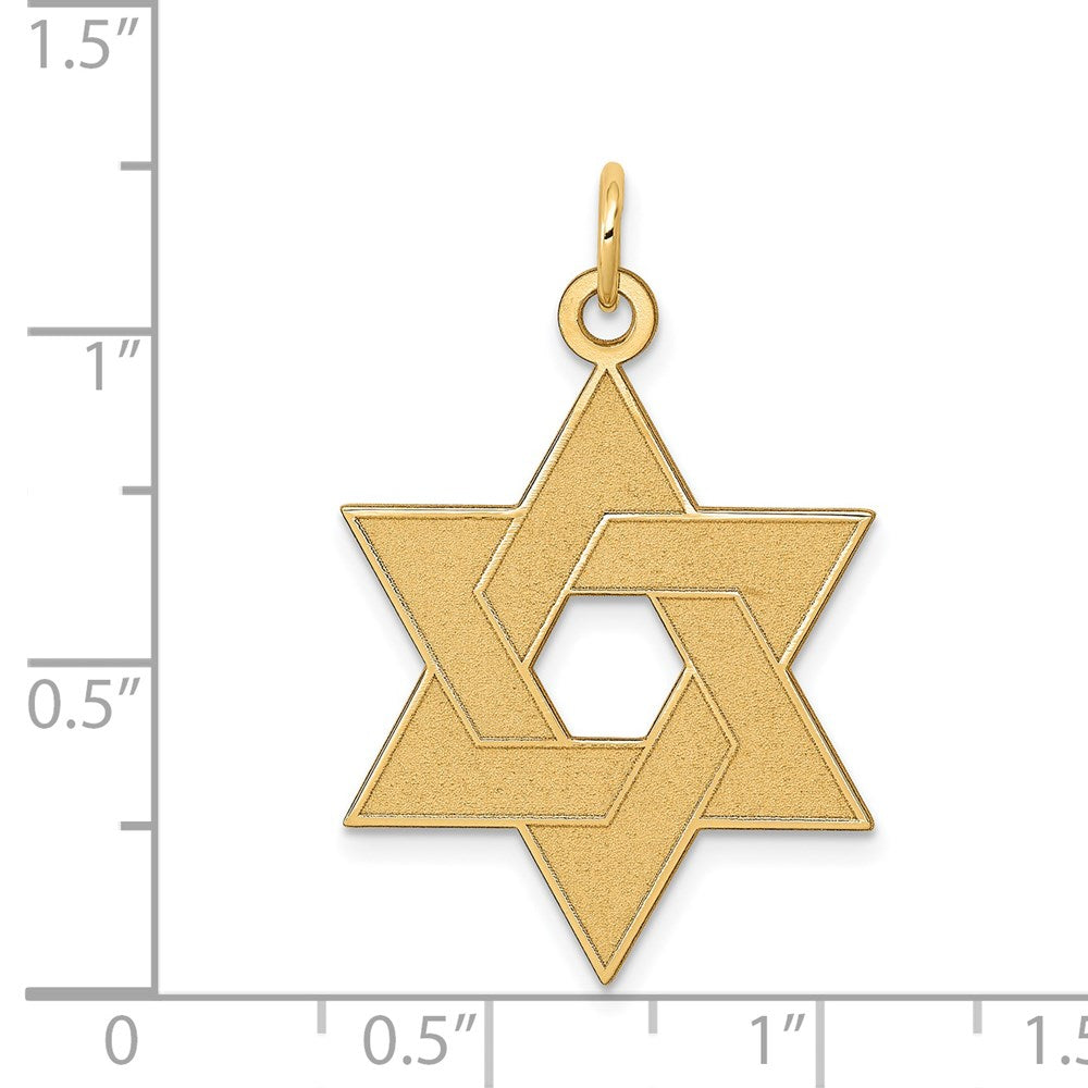 14k Yellow Gold 22 mm Laser Designed Star of David Pendant (1.92 grams)