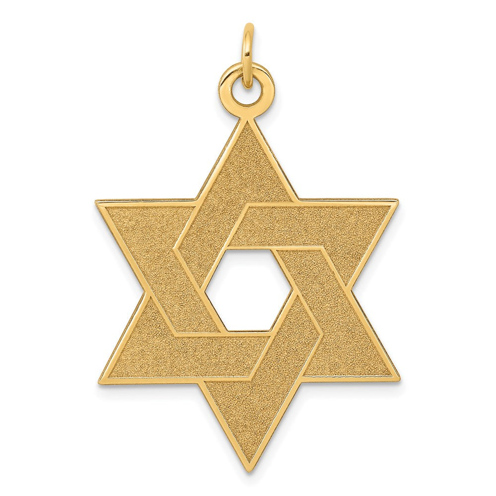 14k Yellow Gold 27 mm Laser Designed Star of David Pendant (2.87 grams)
