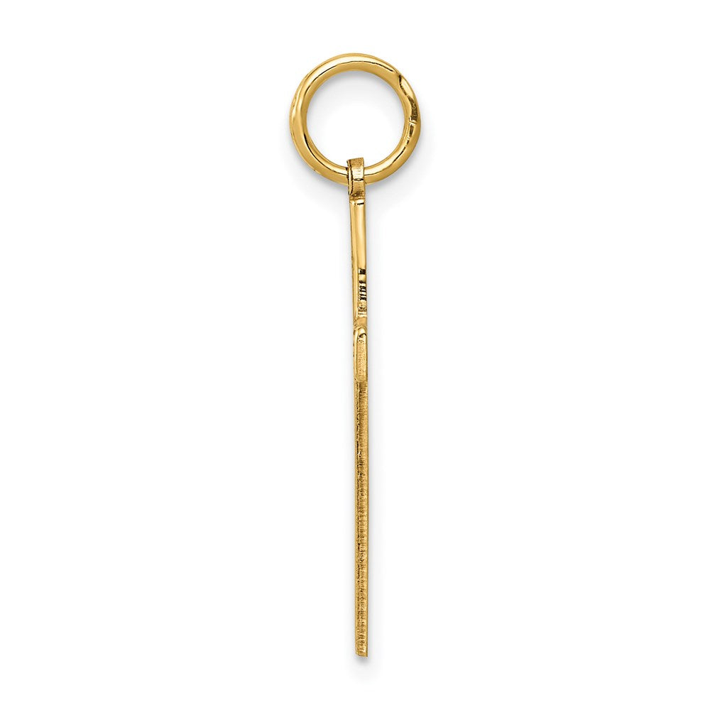 14k Yellow Gold 13 mm Laser Designed Cross Pendant (0.71 grams)