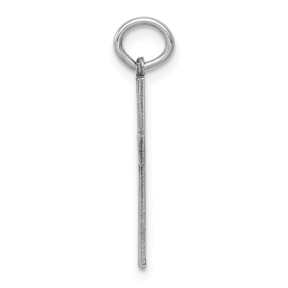 14k White Gold 11 mm Laser Designed Cross Pendant (0.69 grams)