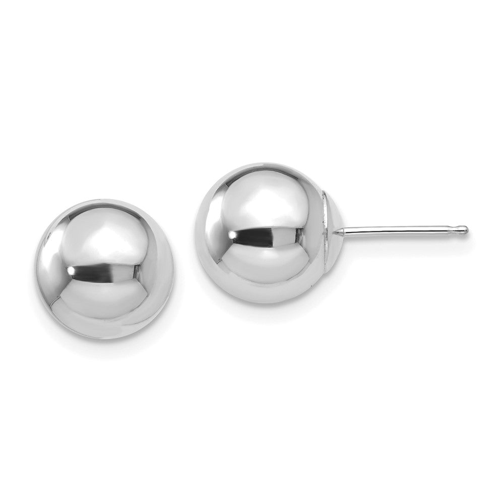 14k White Gold 9 mm Ball Post Earrings (1.95 grams)
