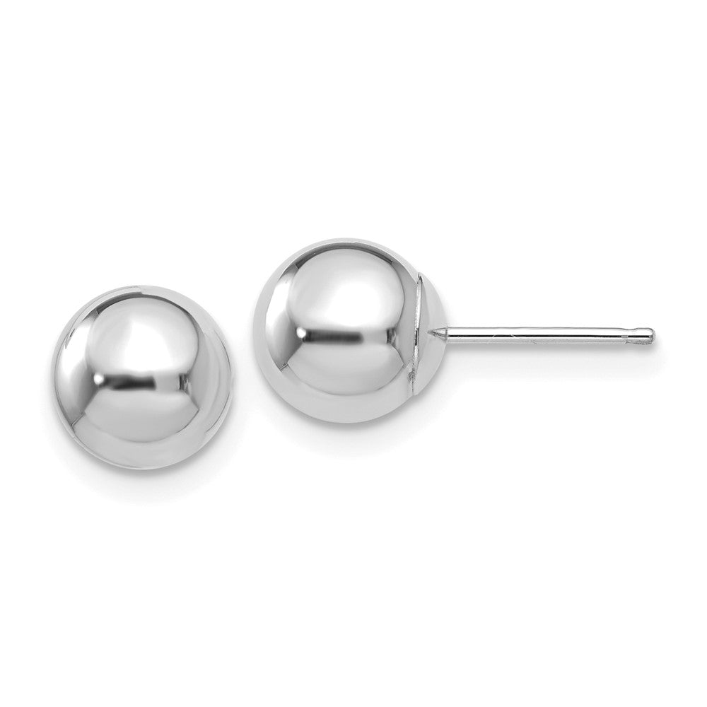 14k White Gold 7 mm Ball Post Earrings (0.44 grams)