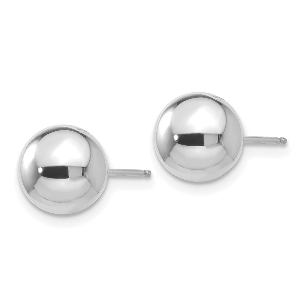 14k White Gold 8 mm Ball Post Earrings (0.55 grams)