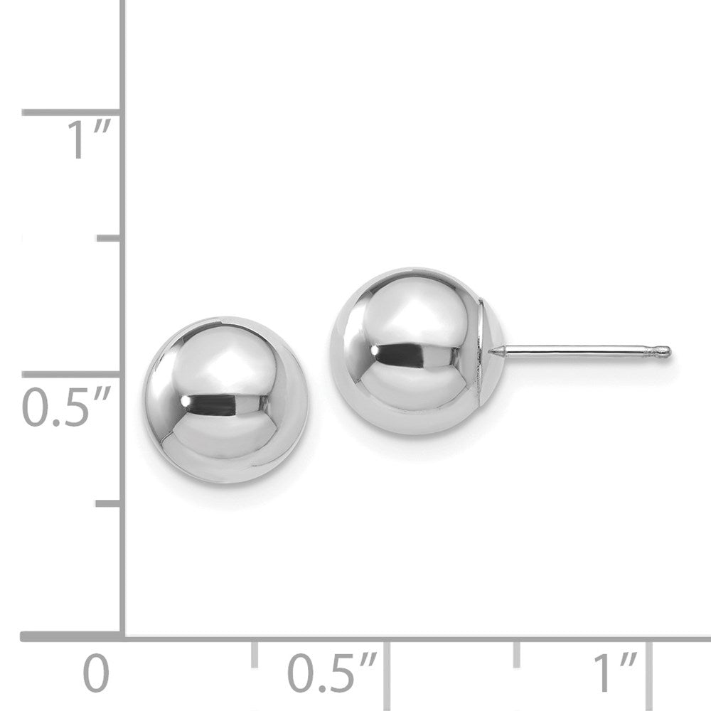 14k White Gold 8 mm Ball Post Earrings (0.55 grams)