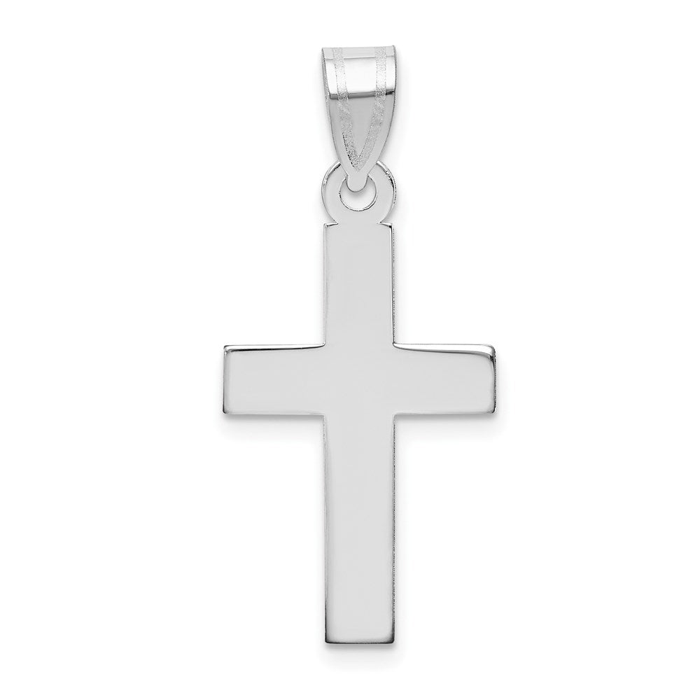 14k White Gold 15 mm Polished Cross Pendant (0.94 grams)