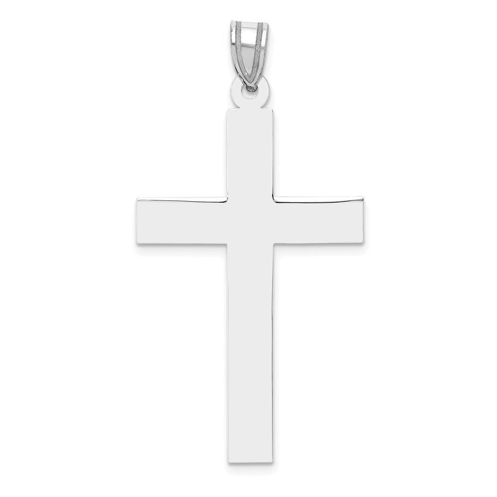 14k White Gold 24 mm Polished Cross Pendant (2.22 grams)