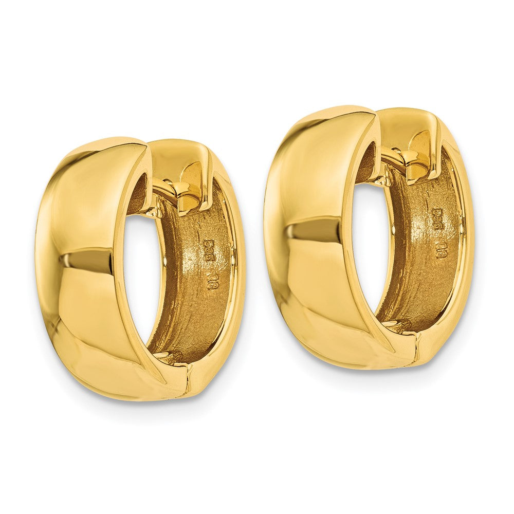 14k Yellow Gold 5 mm Round Hinged Hoop Earrings (5.61 grams)