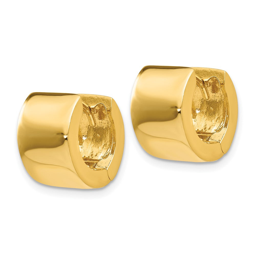 14k Yellow Gold 9 mm Round Hinged Hoop Earrings (6.46 grams)
