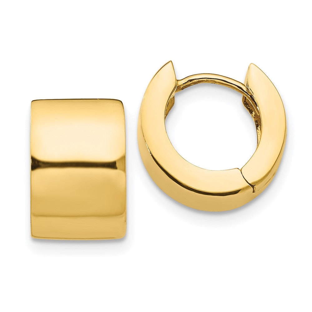 14k Yellow Gold 9 mm Round Hinged Hoop Earrings (6.46 grams)