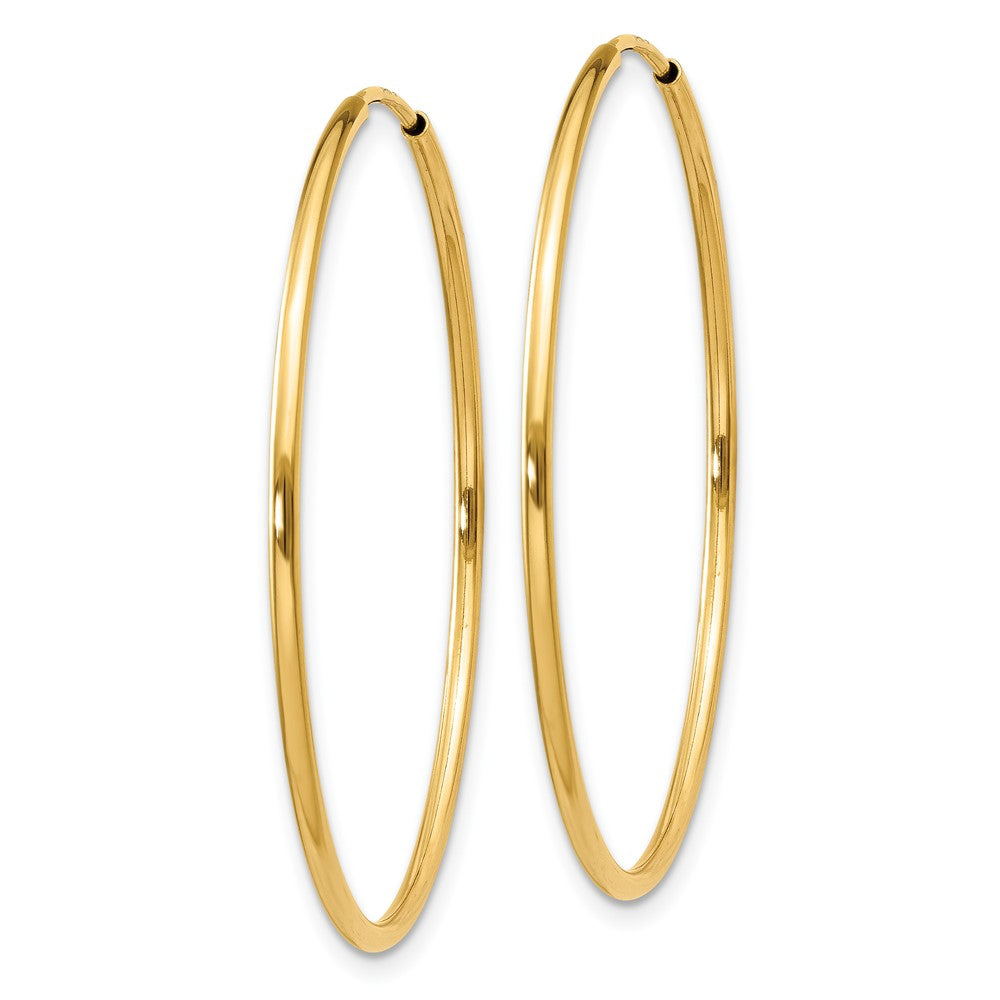 14k Yellow Gold 34.5 mm Endless Hoop Earring (0.81 grams)