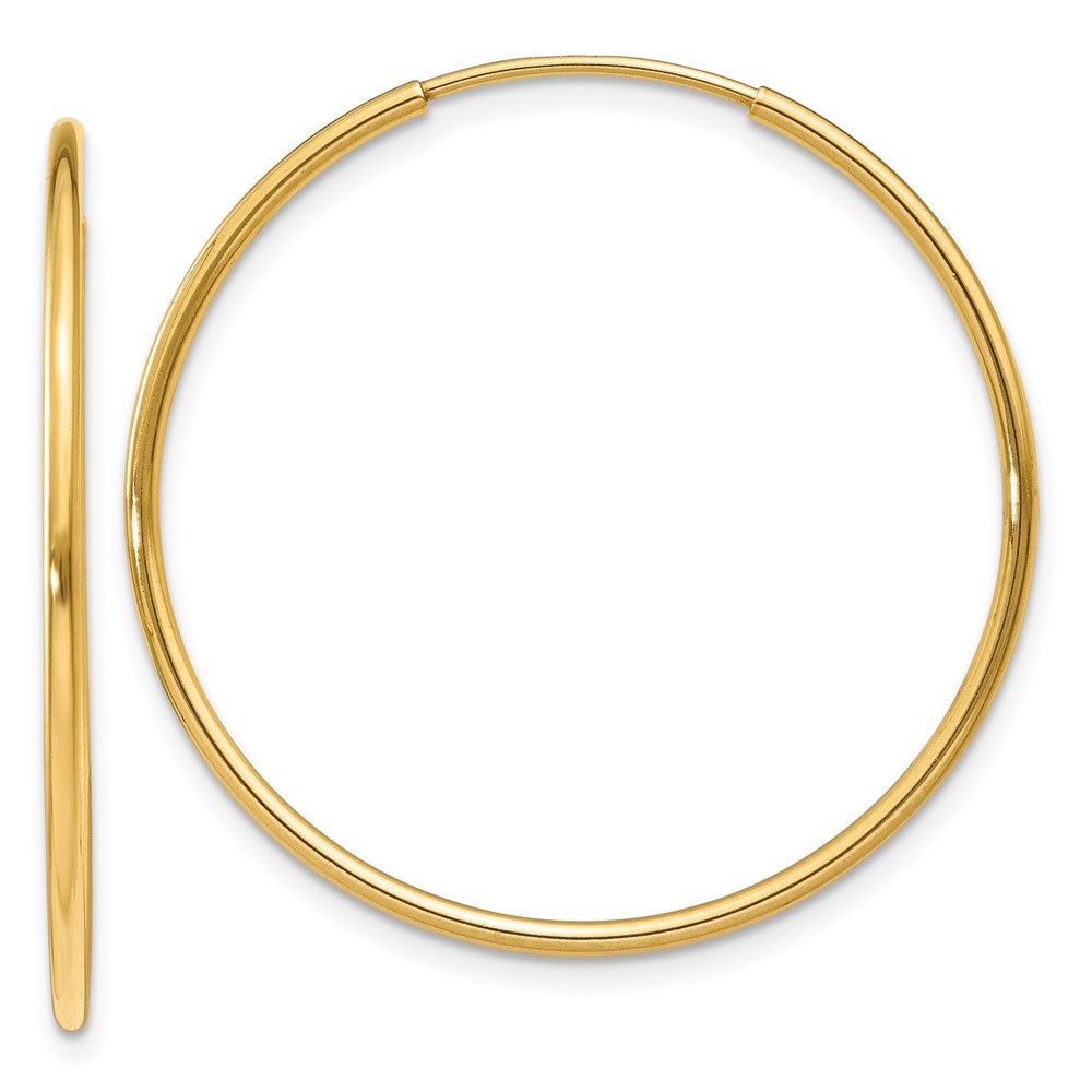 14k Yellow Gold 30 mm Endless Hoop Earring (0.65 grams)
