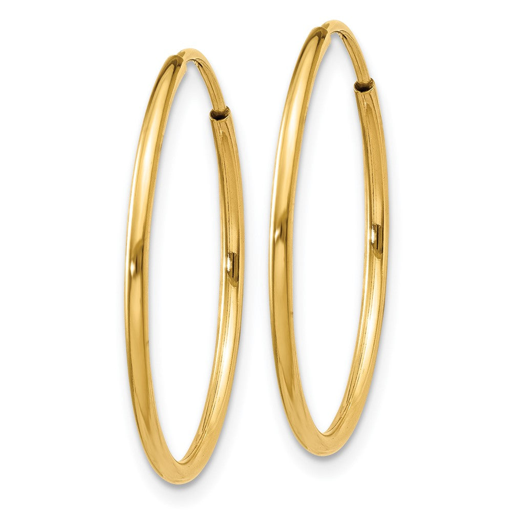 14k Yellow Gold 25 mm Endless Hoop Earring (0.55 grams)