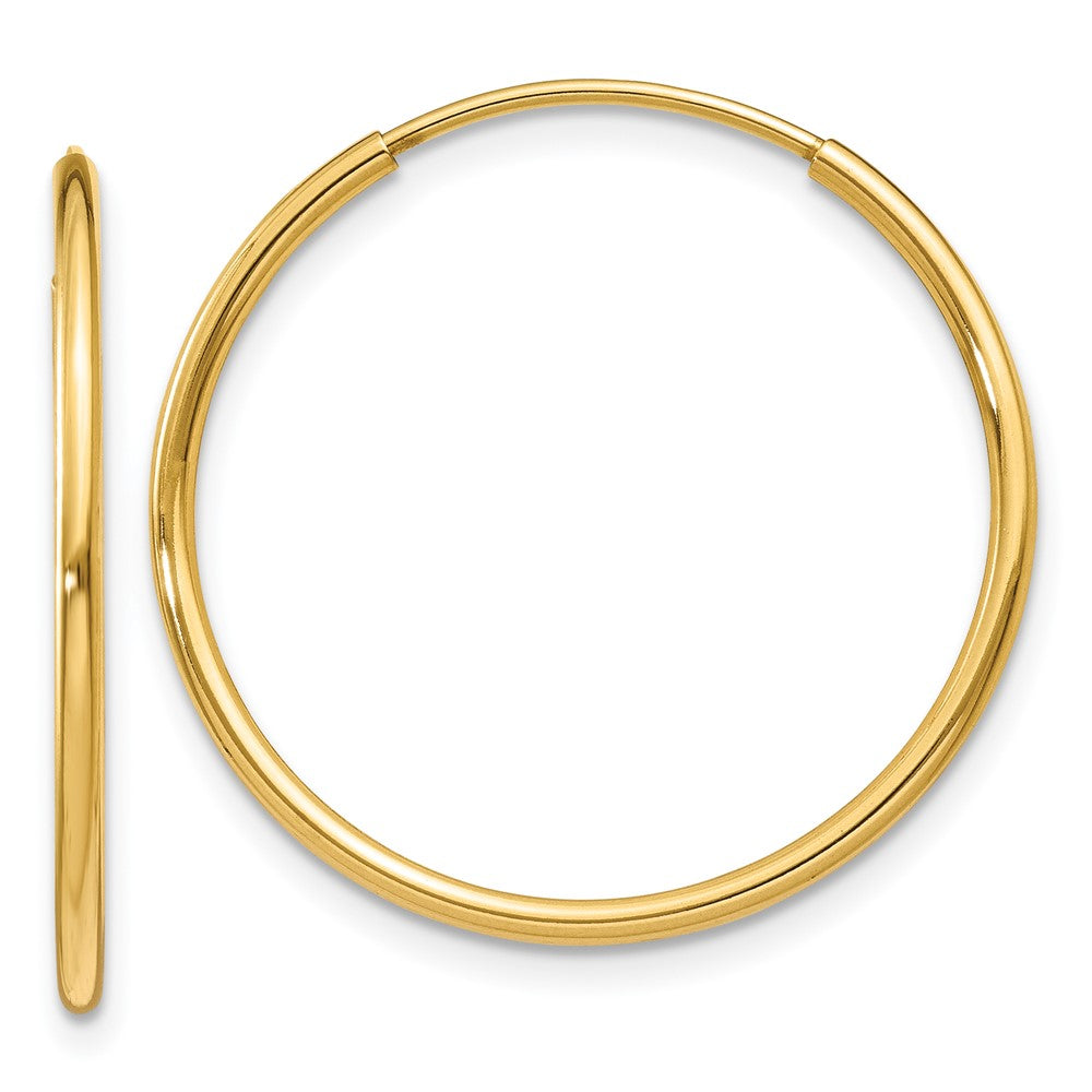 14k Yellow Gold 25 mm Endless Hoop Earring (0.55 grams)