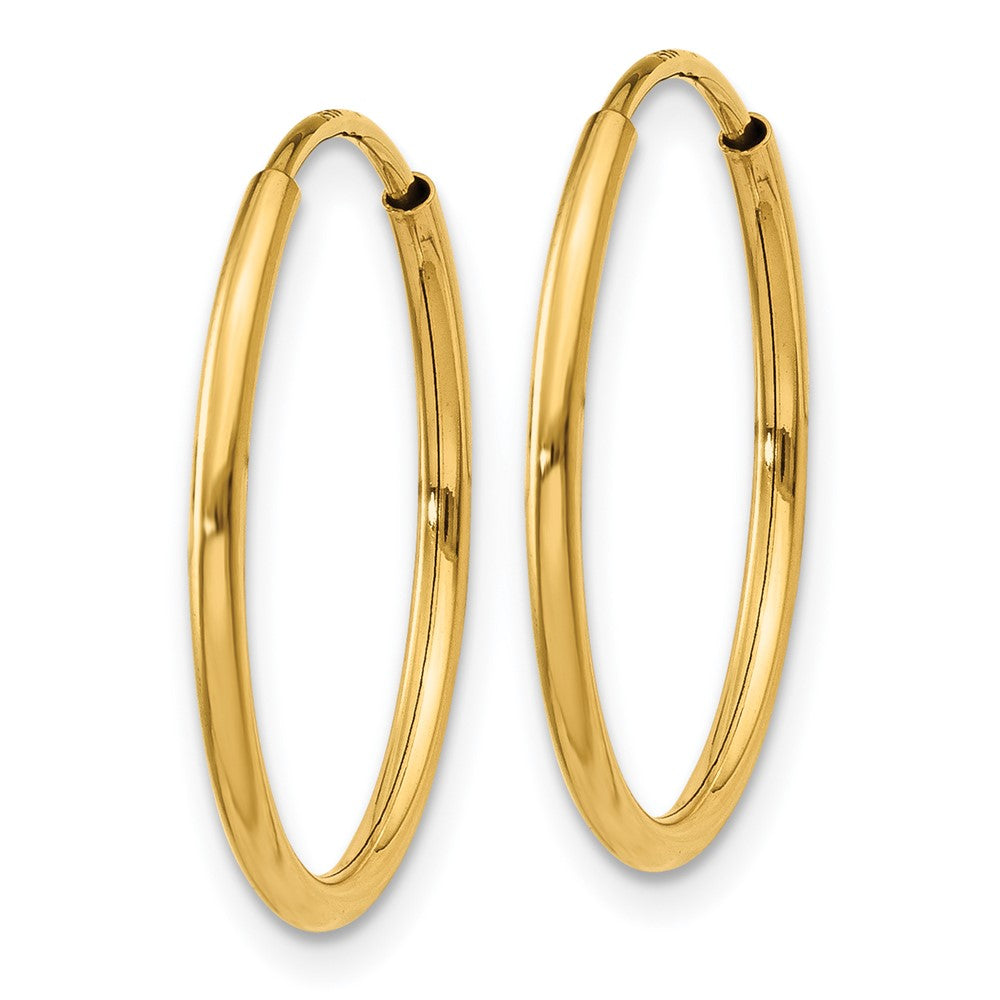 14k Yellow Gold 20 mm Endless Hoop Earring (0.48 grams)