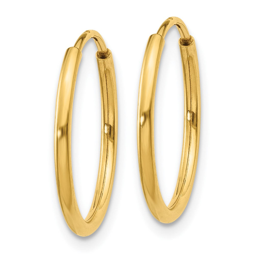 14k Yellow Gold 16 mm Endless Hoop Earring (0.38 grams)