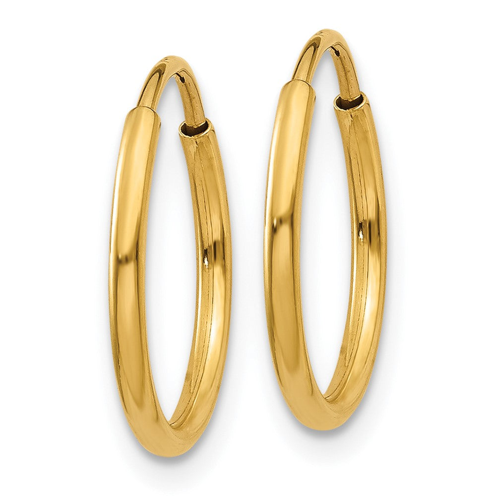 14k Yellow Gold 14 mm Endless Hoop Earring (0.27 grams)