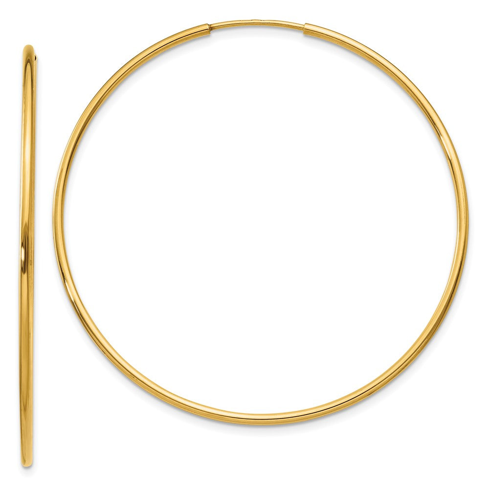 14k Yellow Gold 46 mm Endless Hoop Earring (1.3 grams)