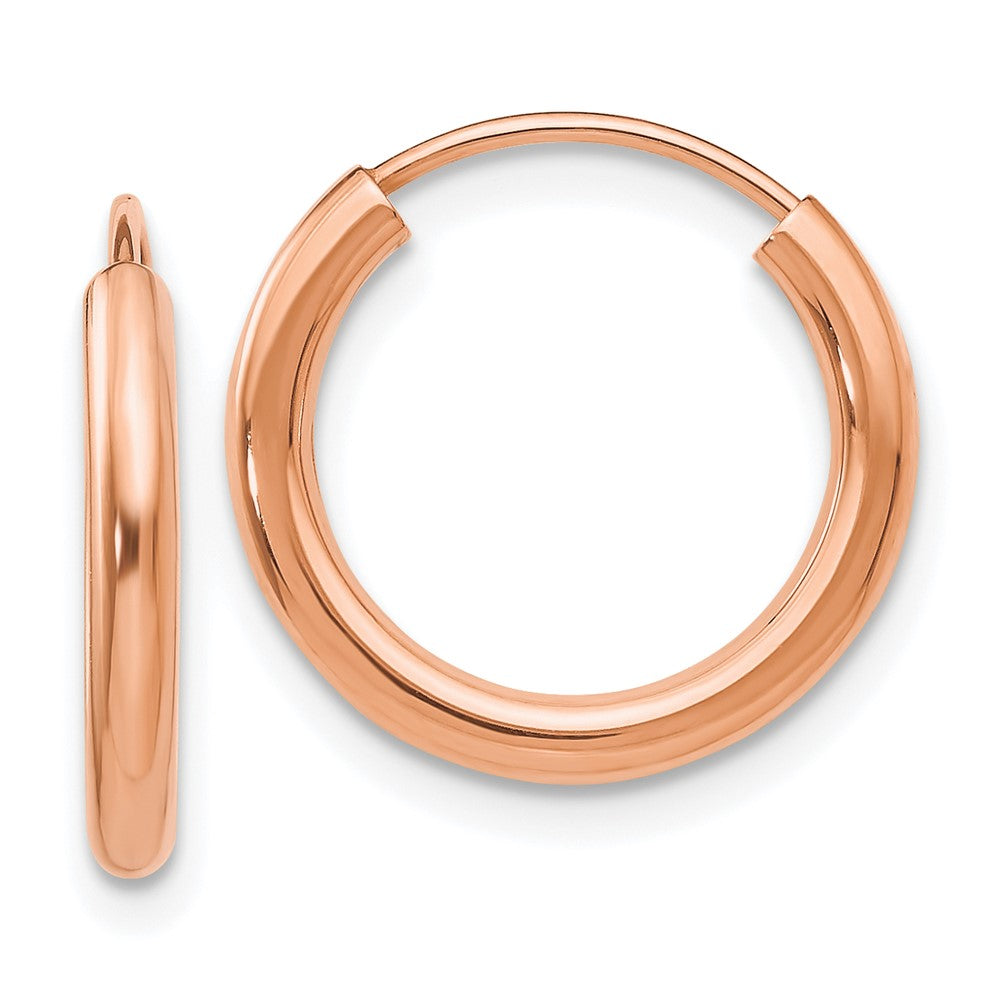 14k Rose Gold 16 mm Hoop Earrings (0.63 grams)