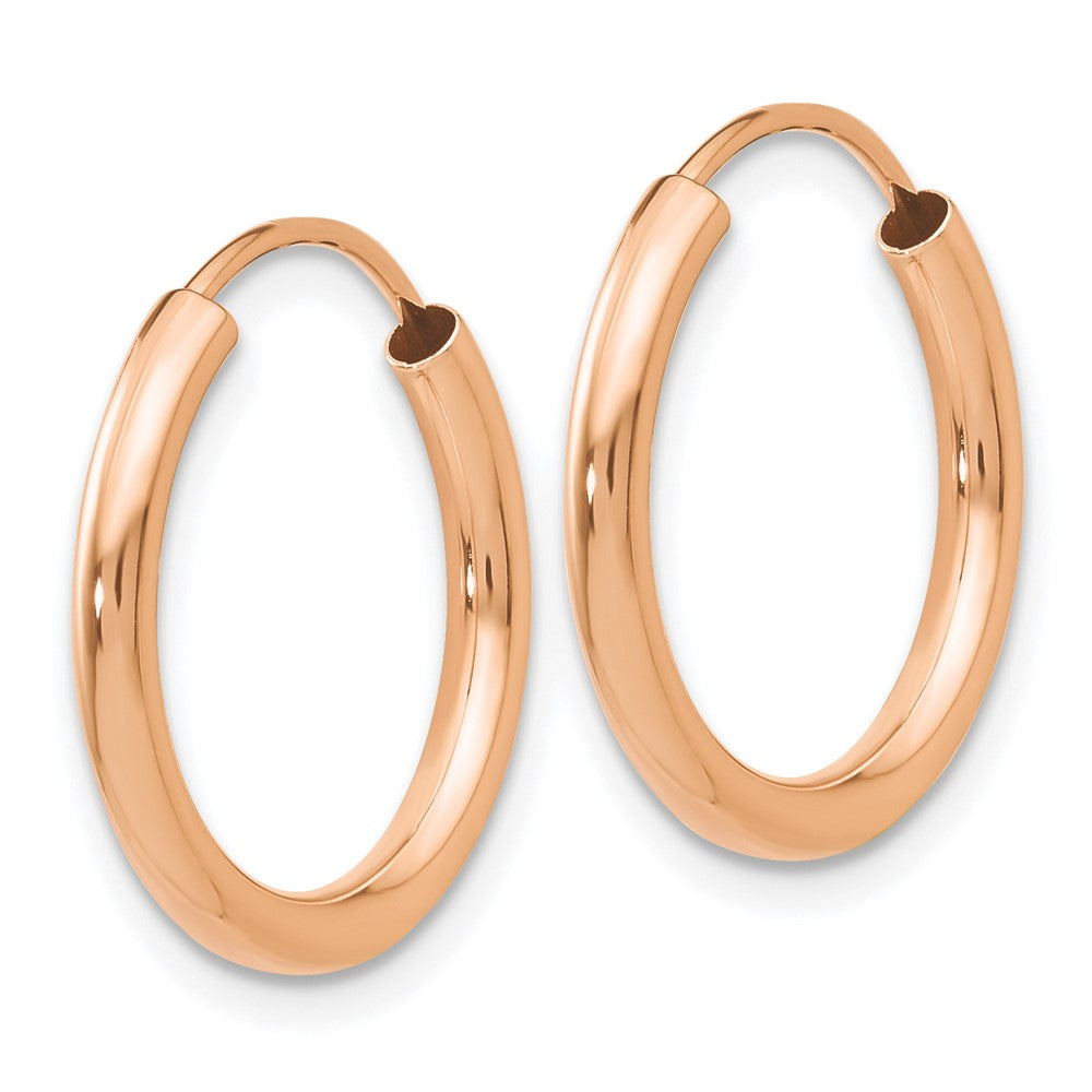 14k Rose Gold 17.5 mm Hoop Earrings (0.79 grams)