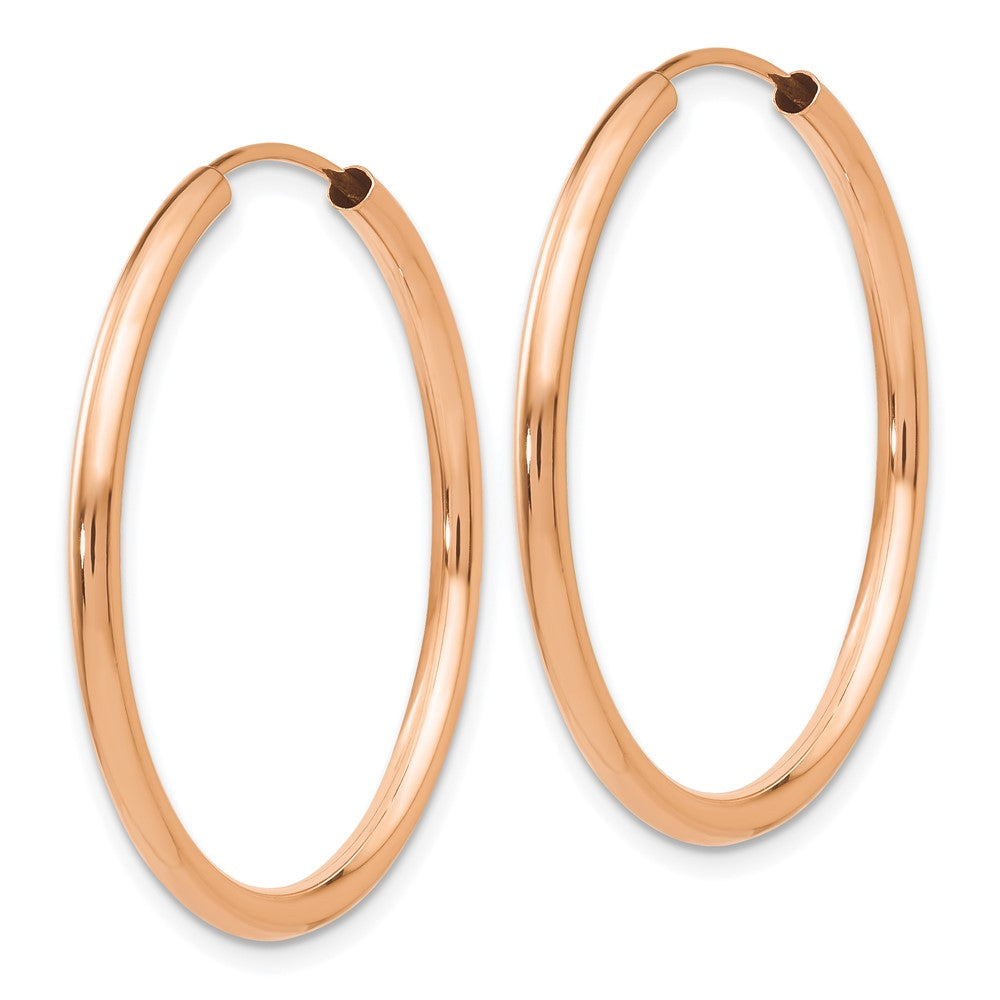 14k Rose Gold 30 mm Hoop Earrings (1.42 grams)
