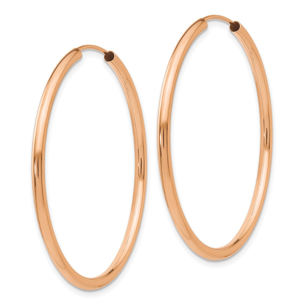 14k Rose Gold 40 mm Hoop Earrings (2.05 grams)