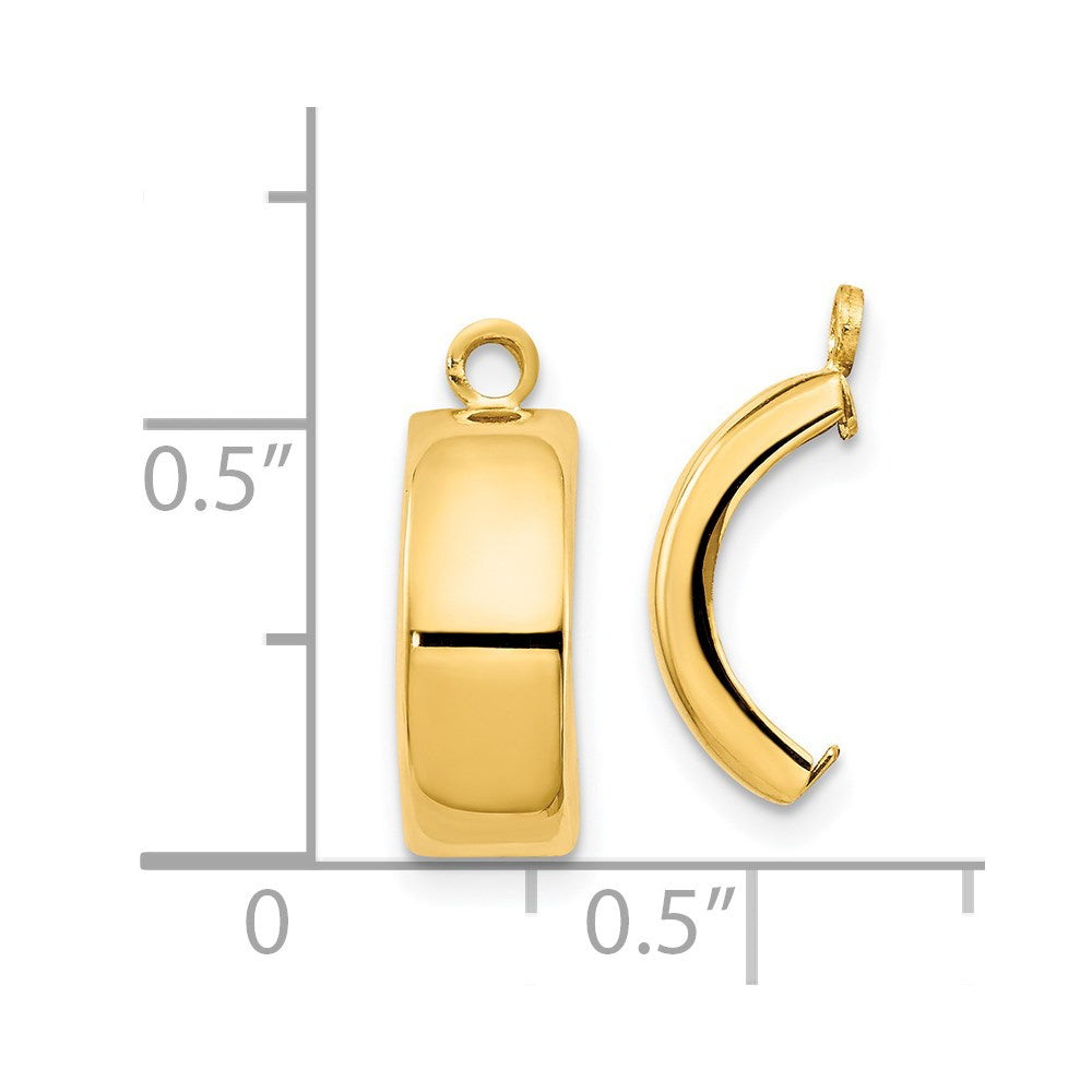 14k Yellow Gold 5 mm Polished Earring Jackets (1.04 grams)
