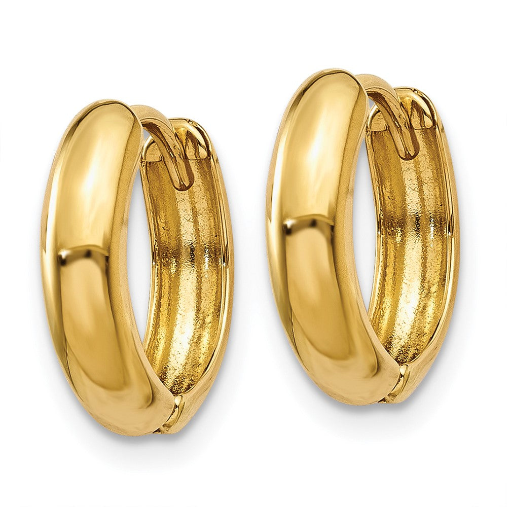 14k Yellow Gold 12 mm Polished Hinged Hoop Earrings (1.32 grams)