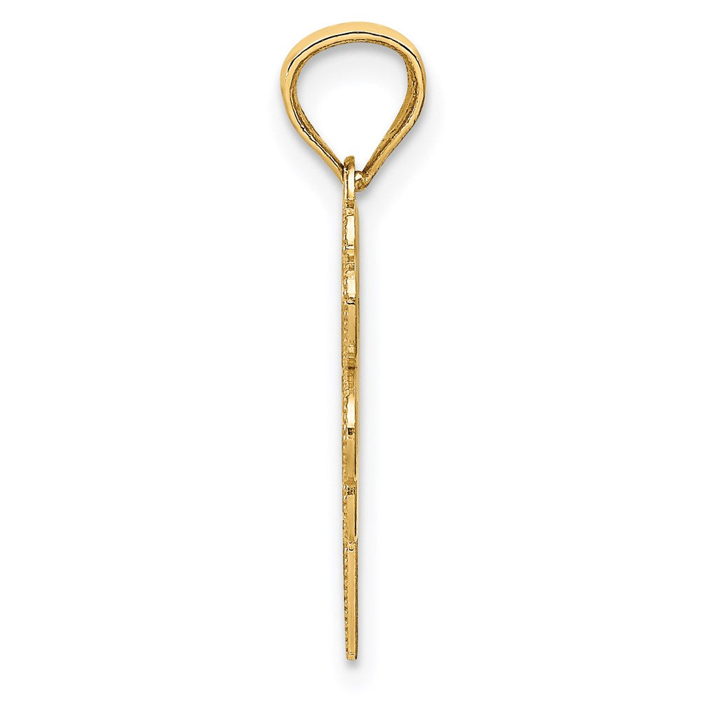 14k Yellow Gold 10 mm Four Leaf Clover Pendant (0.65 grams)