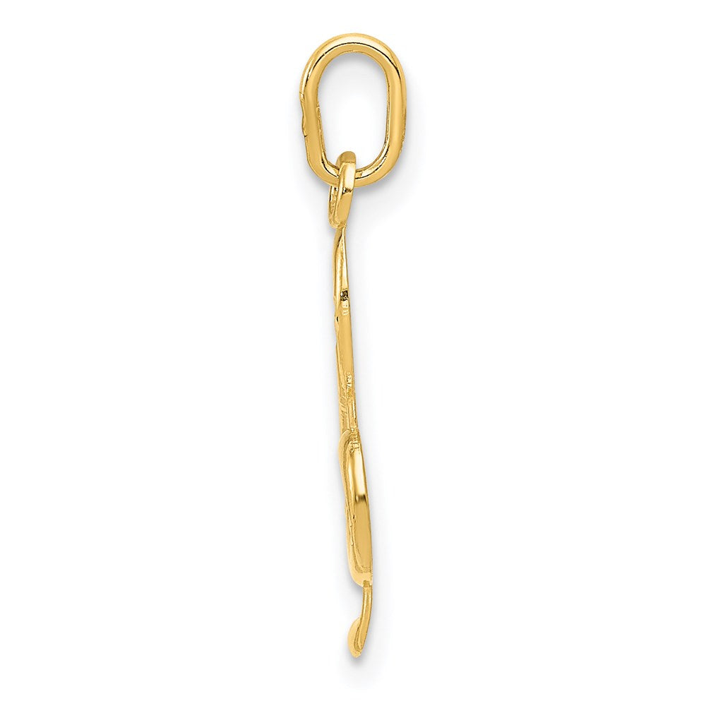 14k Yellow Gold 5 mm Treble Clef Pendant (0.27 grams)