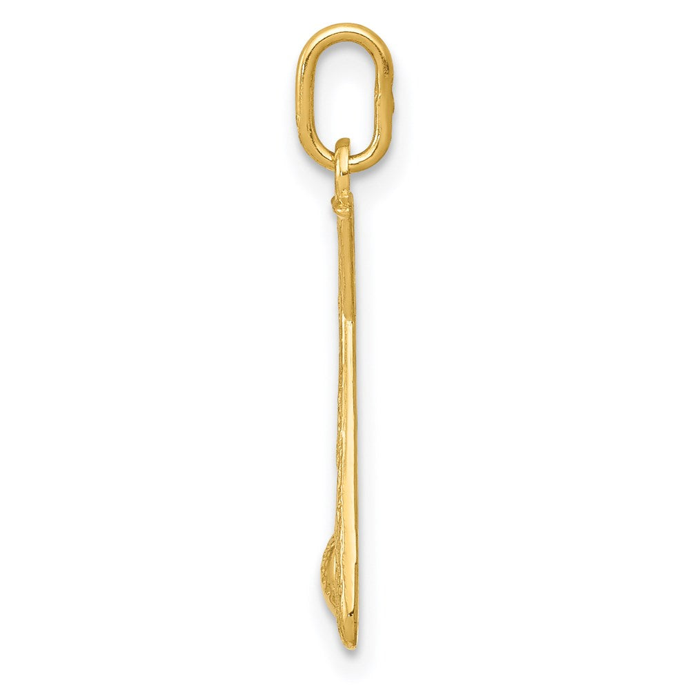 14k Yellow Gold 8 mm Baseball Bats and Ball Pendant (0.48 grams)