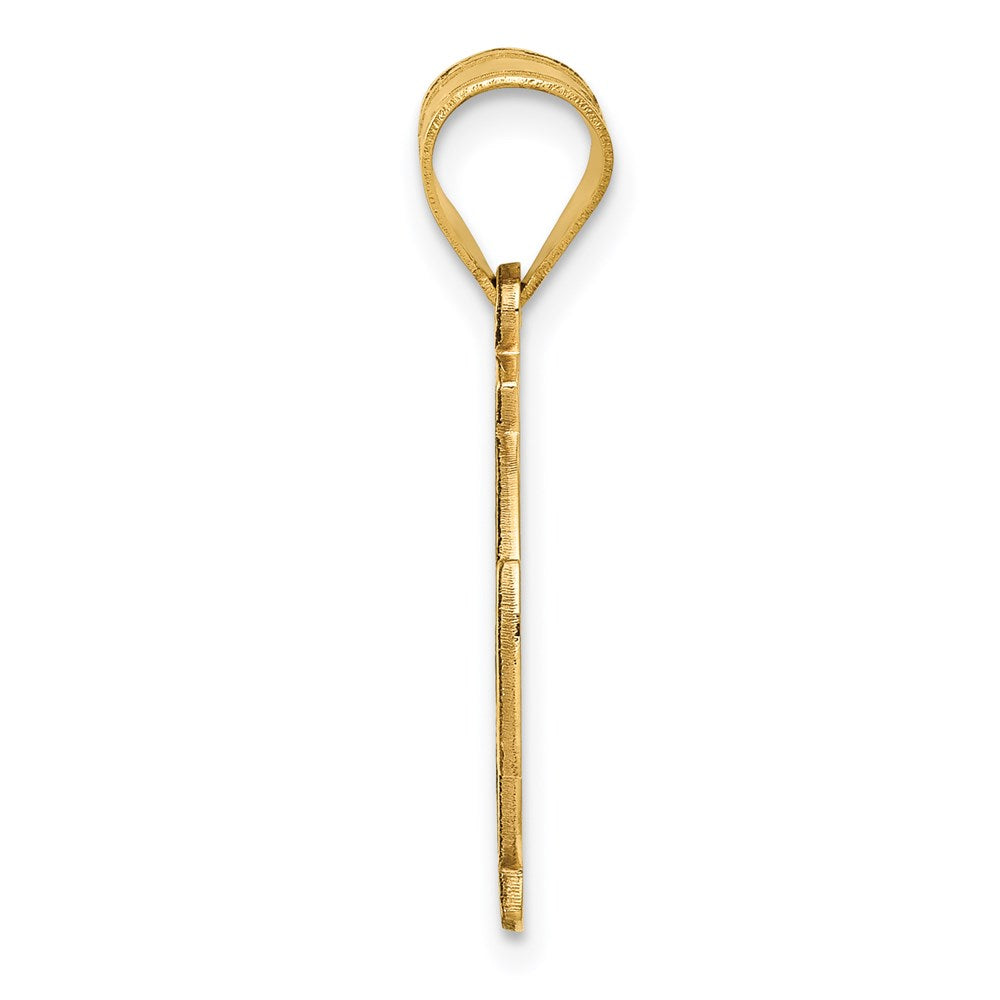 14k Yellow Gold 16 mm Laser Cut Celtic Cross Charm (1.19 grams)