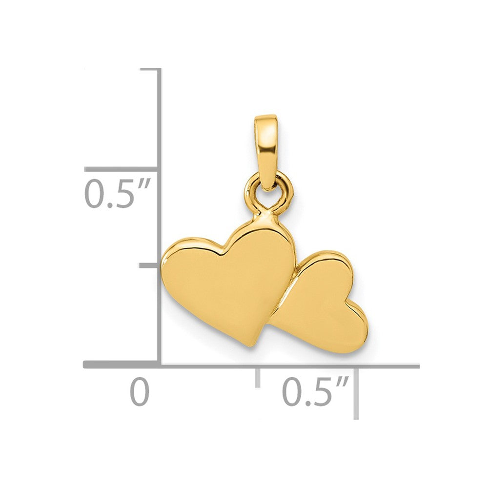 14k Yellow Gold 14 mm Polished Heart Pendant (0.7 grams)