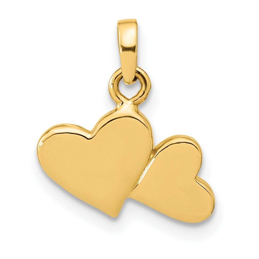 14k Yellow Gold 14 mm Polished Heart Pendant