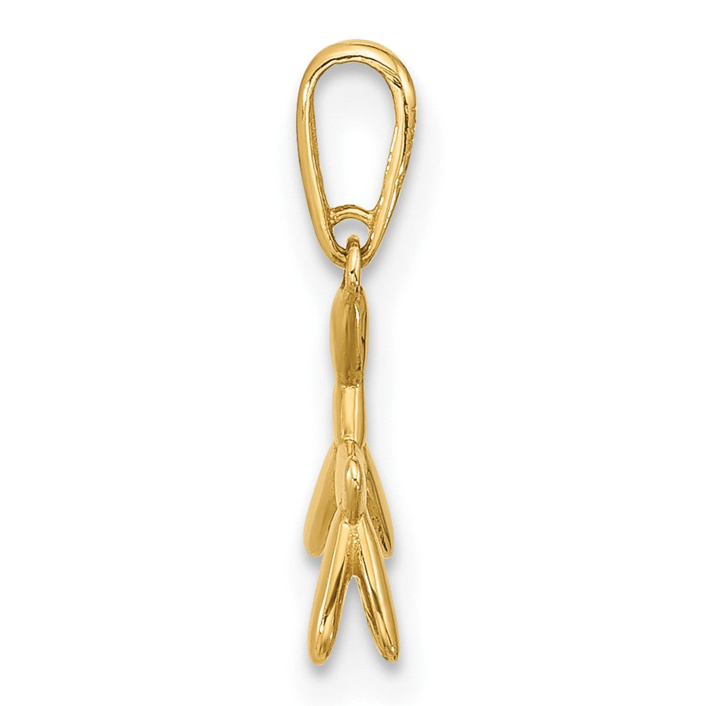 14k Yellow Gold 10.7 mm Polished 3D Balloon Puppy Pendant Charm (0.45 grams)