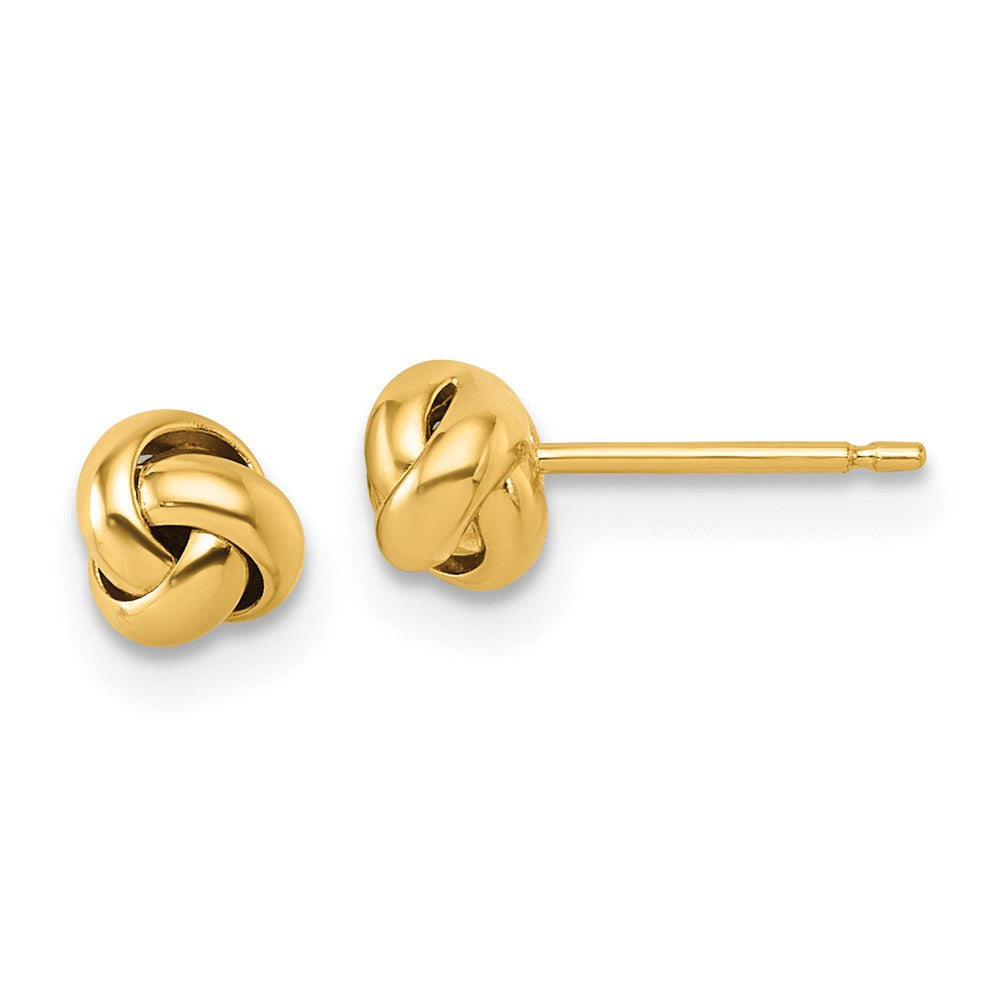 14K Polished Love Knot Post Earrings (0.6 grams)