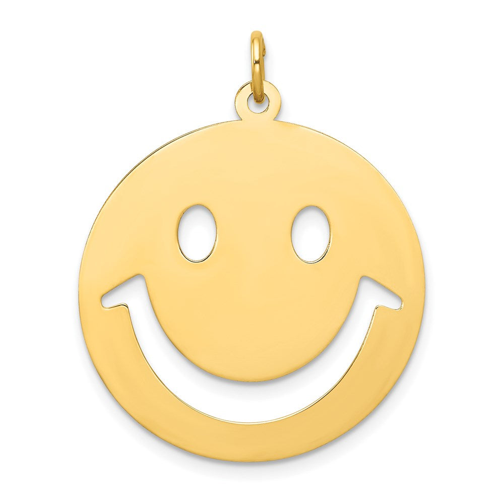 14k Yellow Gold 25 mm Smiley Face Charm (1.78 grams)
