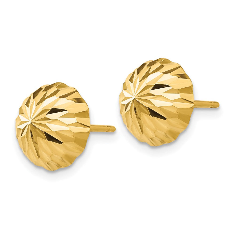 14k Yellow Gold 9.5 mm Domed Post Earrings (0.81 grams)