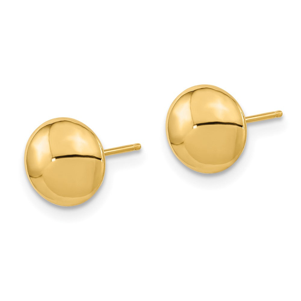 14k Yellow Gold 8 mm Polished Button Post Earrings (0.33 grams)